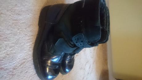 Modré lakovky - čižmy, 34