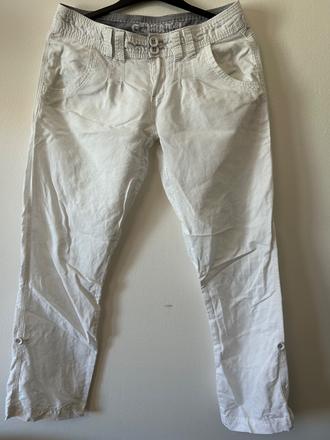 Biele ľanové nohavice, 158