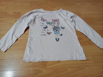 Dievčenské tričko s dlhým rukávom,