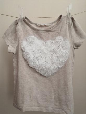 Tričko s fluffy srdcom, h&m,110