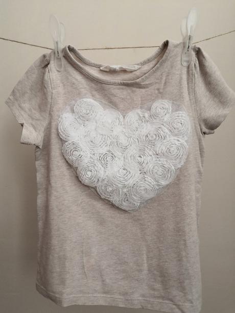 Tričko s fluffy srdcom, h&m,110