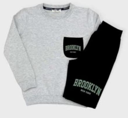 Tepláková súprava brooklyn ny sivá, 104 - 164