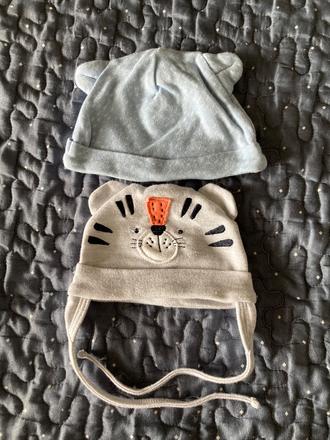 Tenké čiapky 0-3 mesiace, f&f,62