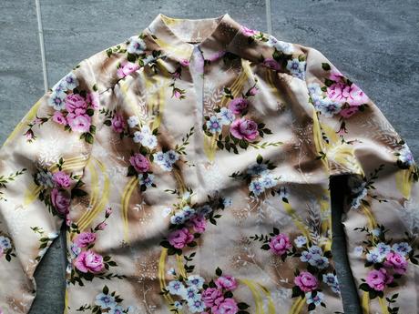 Kvetované šaty, kaftan strih, vm-l, l