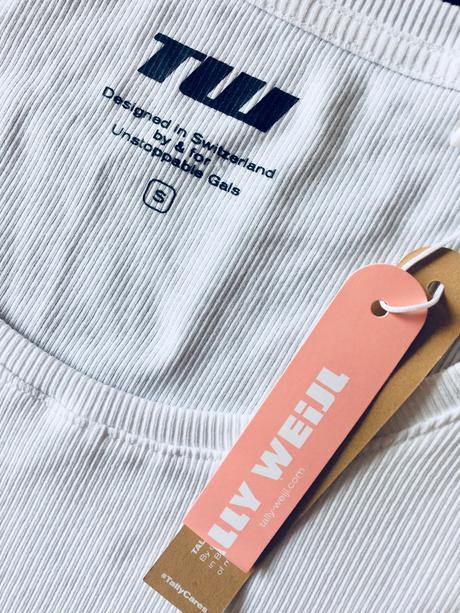 Tally weijl biele vrúbkované tričko vel.xs/s, tally weijl,34 / 36 / s / xs