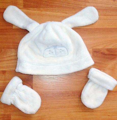 Zajková súprava čiapka+rukavice,cena s poštovným, next,80