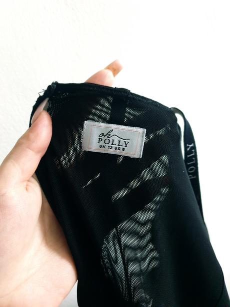 Oh polly čierne mini šaty m, m