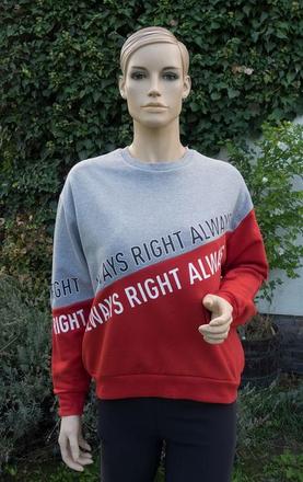 Šedo-červená mikina, 40