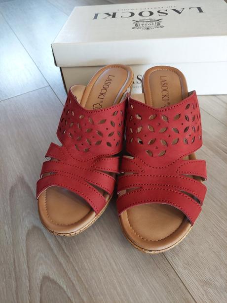 Kožené dámske šľapky, lasocki,38