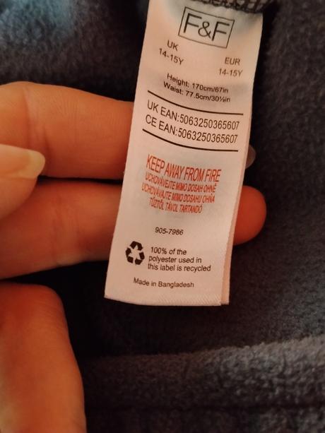 Teplé fleecové tepláky pre chlapca, f&f,170