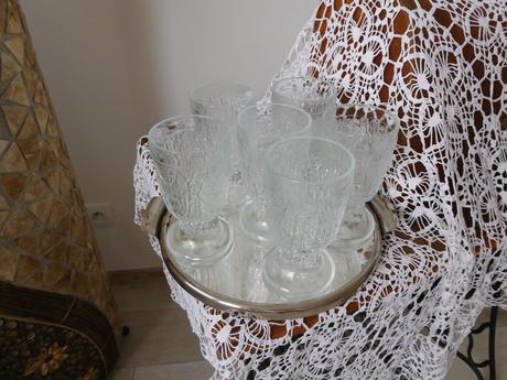 Retro poháre pudingové šľahačkové,6 kusov, 