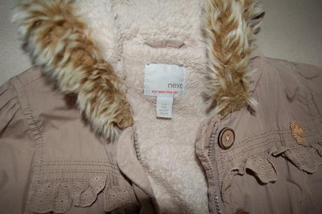 Bundička next zateplená kožušinkou 116 veľ na zips, next,116
