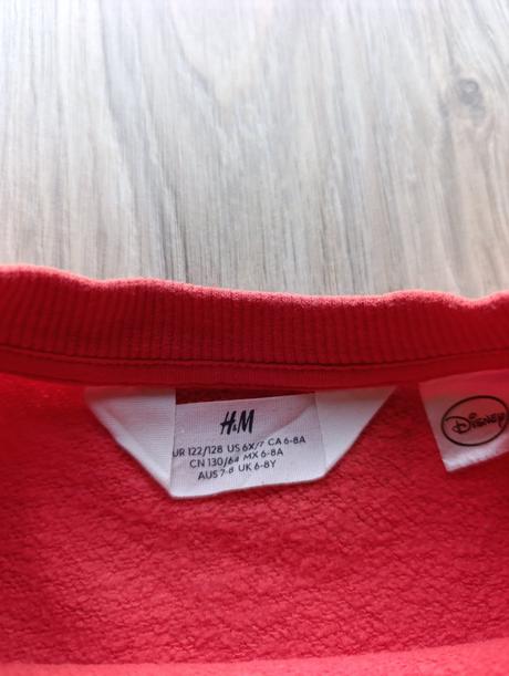Uni oranžová mikina mickey, h&m,122