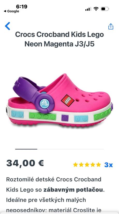 Crocs šľapky (lego), crocs,23