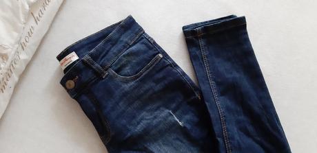 Elastické skinny rifle, c&a,34