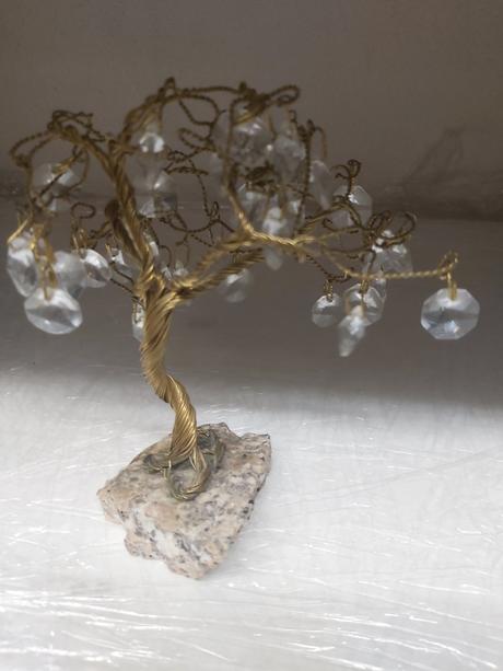 Kryštálový stromček šťastia v18cm/š12cm, 