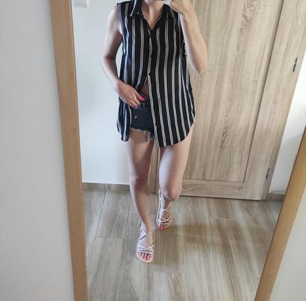 Pásikavá košeľa, h&m,s