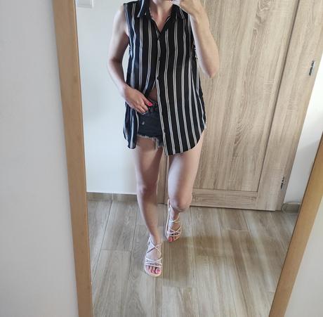 Pásikavá košeľa, h&m,s