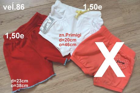 Krátke nohavice a tričko, veĺ.86,4 ks, primigi,86