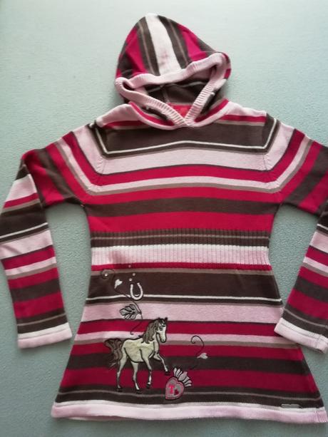 Dievčenský pulóver s kapucňou., 140