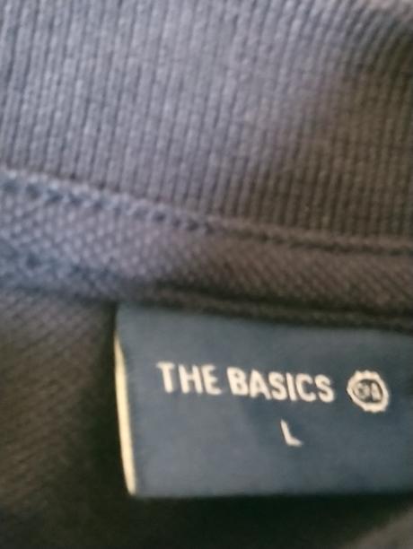 Pánske tmavo modré tričko, basics, l, basics,l