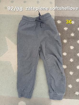 Zateplene softshellove nohavice 98, 98