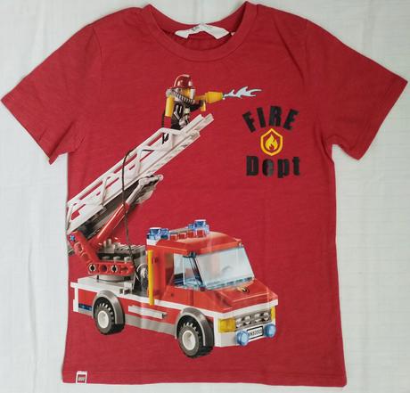Nádherné hasičské lego tričko, h&m,122