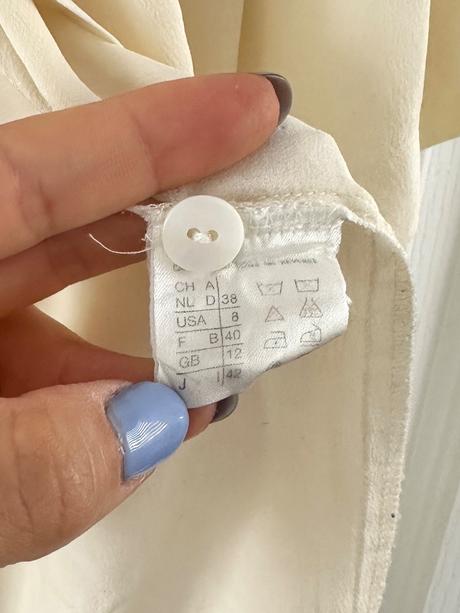 Hodvábna krémová košeľa marella hodváb, l