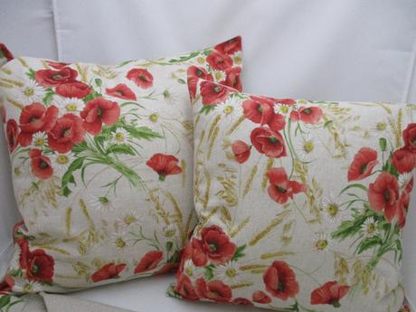 Obliečka kytica vlčích makov,50x50cm, 