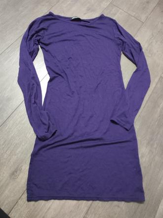 Fialová tunika -mini šaty s/m, s