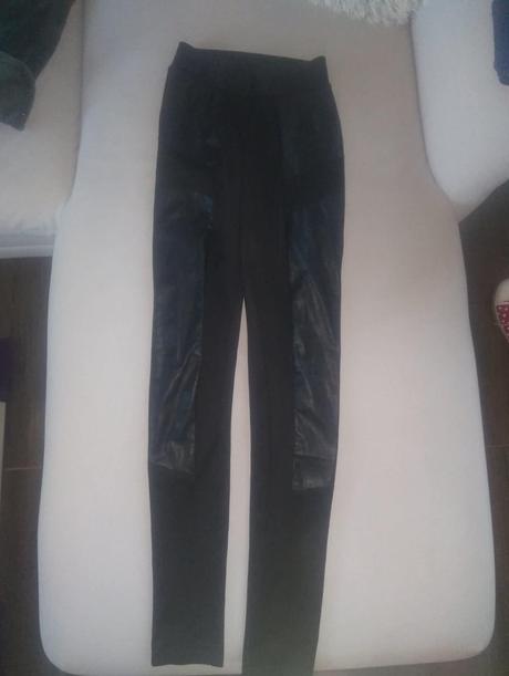 Legíny xs  koženkovolátkové, h&m,xs