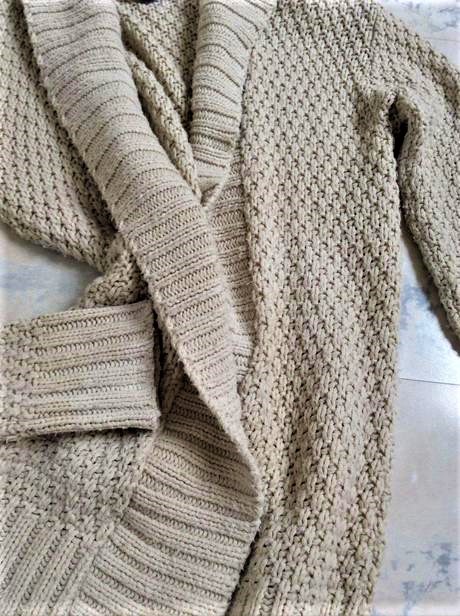 Teplý dlhý kardigán, l