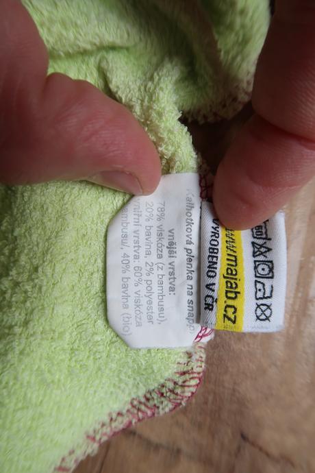 Limetková kalhotková plenka na snappi sponu, majab