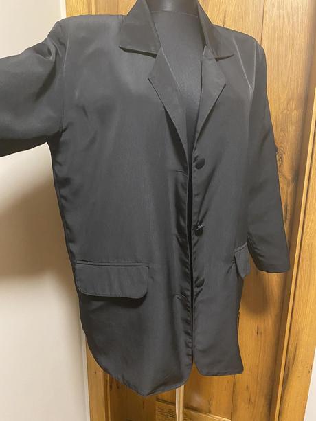 Lesklé čierne sako, xl