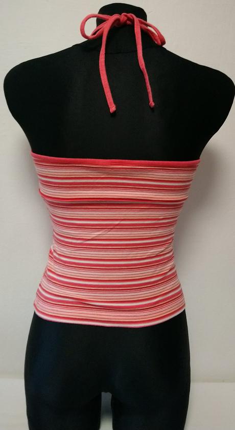 Dámsky ružovo pásikavý top so zaväzovaním, esprit, esprit,xs