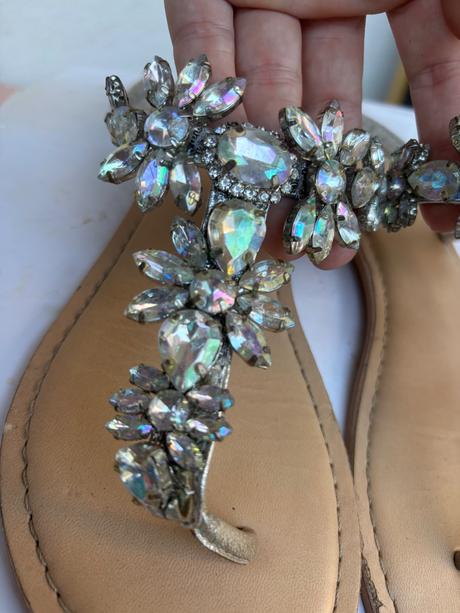 Asos boho anticke sandalky sandale zabjy slapky s, 38