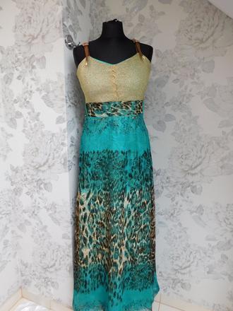 Maxi šaty - vrch krajka, spodok podšívka, xl