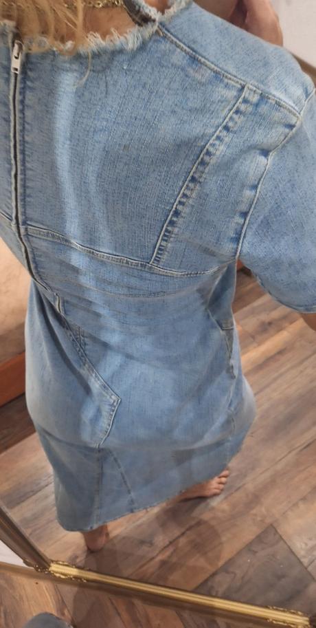 Riflové šaty zara m/l, zara,l