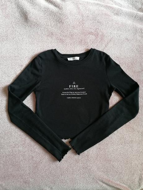 Crop top s dlhým rukávom, terranova,s