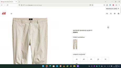 Nohavice hm, h&m,52