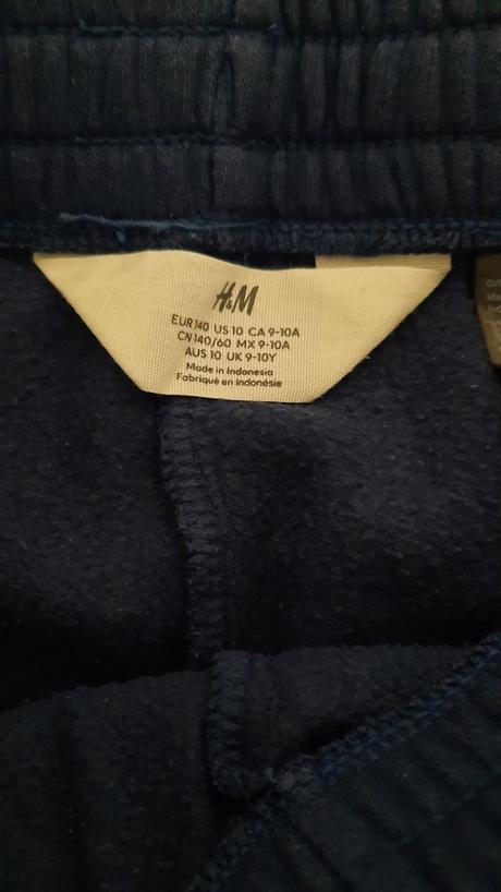 Tmavomodré tepláky, h&m,140