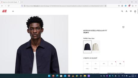 Košeľa hm tmavomodrá, h&m,l