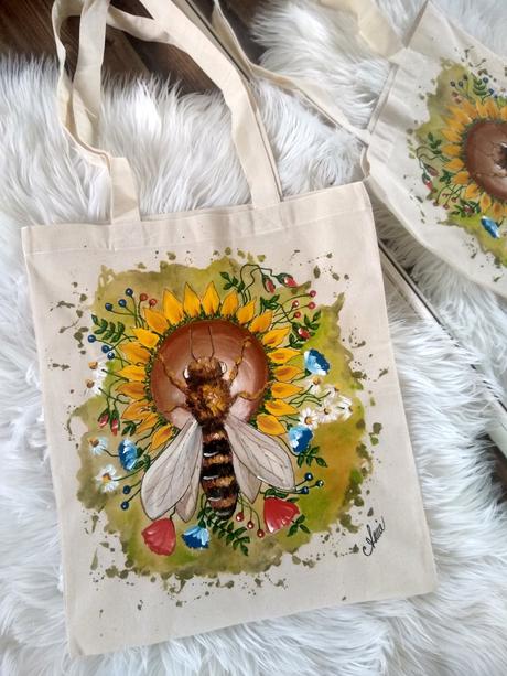 Maľovaná taška-včela, 
