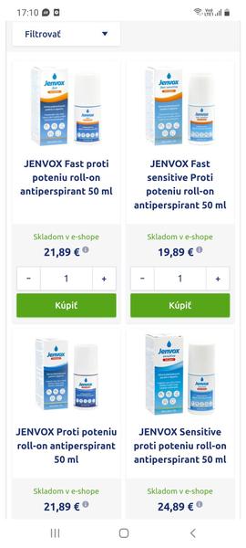 Rozdiely medzi variantmi Jenvox proti poteniu?