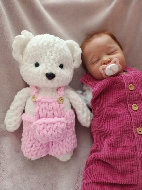 Pletený medvedík s menom,