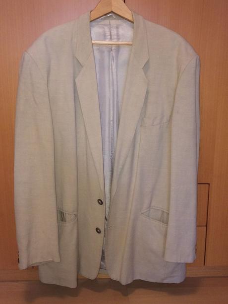 Béžové ľanové sako, xl