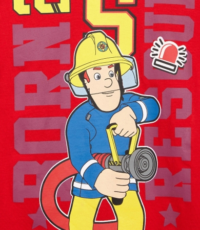 Chlapčenské pyžamo letné požiarnik sam červené, disney,104 / 110