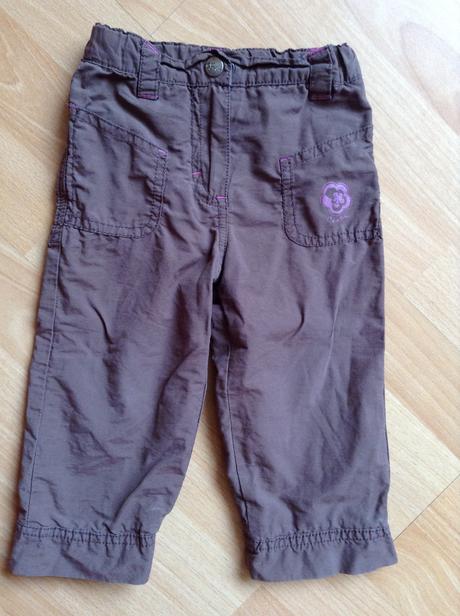 Tmavohnedé zateplené nohavky, 9-12m, impidimpi,80