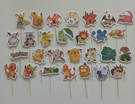 Tortový zápich pokémon 01 (15ks) - skladom, nv-20,