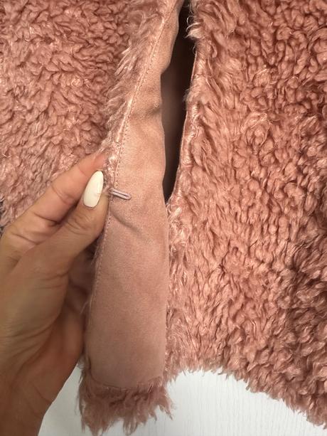 Krátka chlpatá bundička, h&m,s